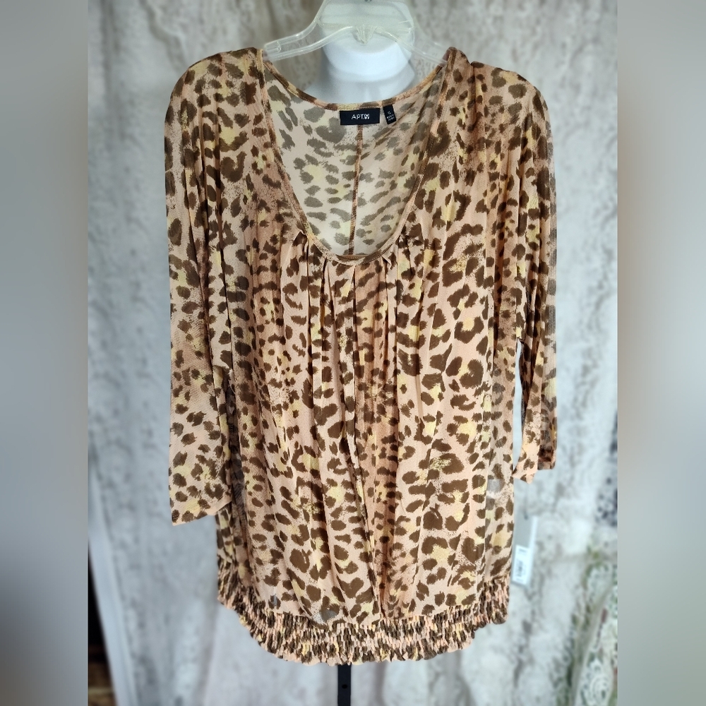 Leopard Print Top Set W/Camisole NWT